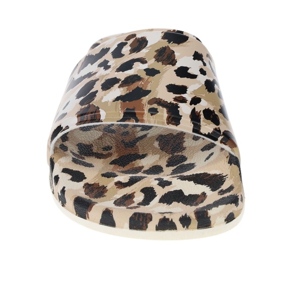 Time and Tru Womens Pool Slides Leopard - Picture 4 of 7